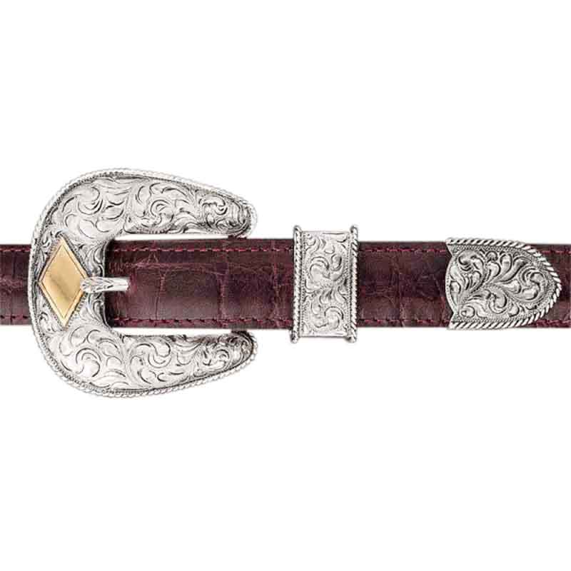 The Caviar Spur Sterling Silver Belt Buckle
