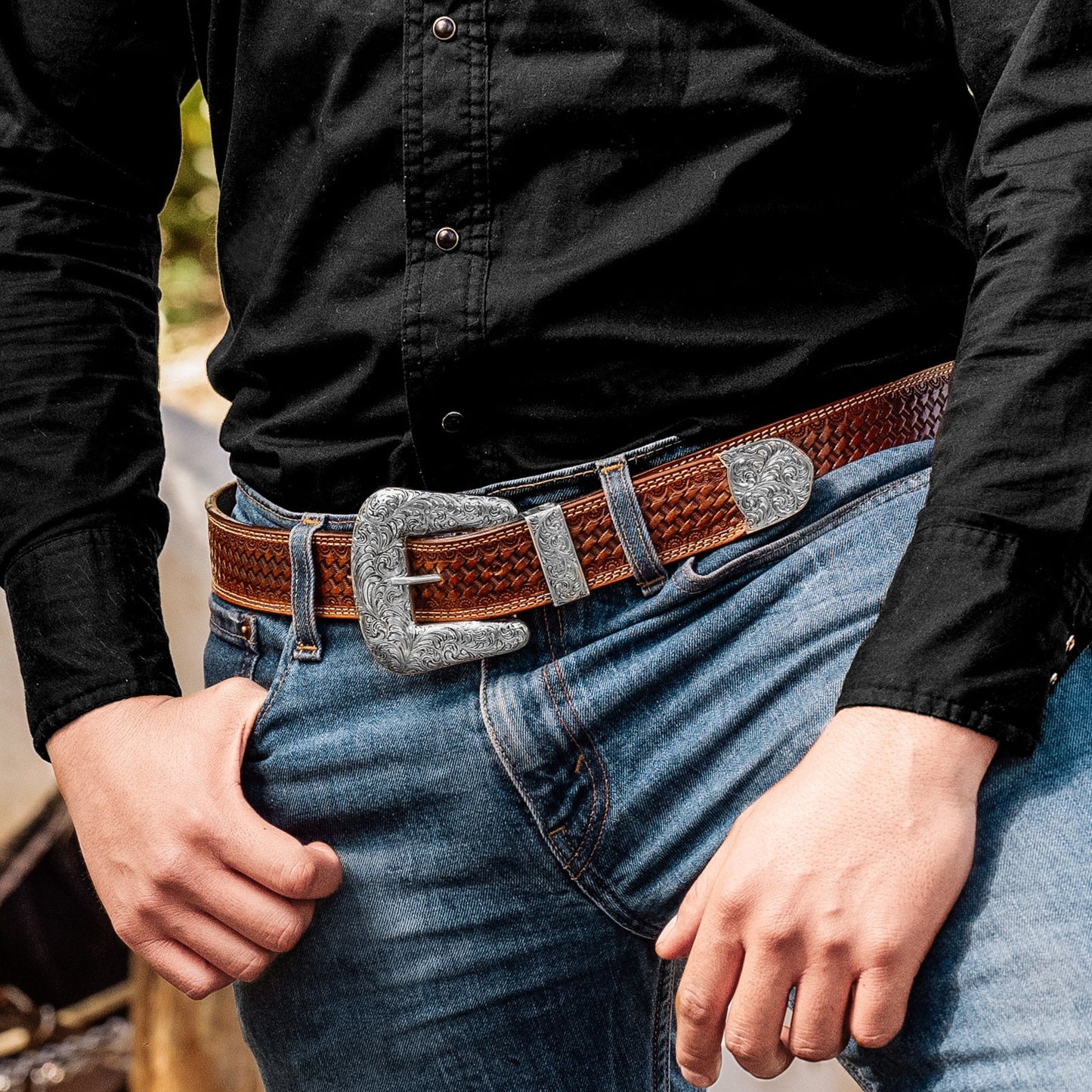 The Wentworth Sterling Silver Belt Buckle