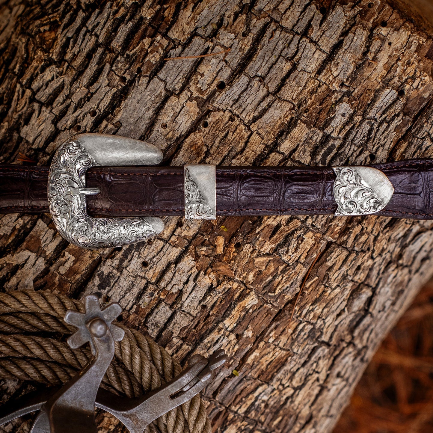 The Old West Sterling Silver Belt Buckle