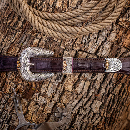 The Whiskey King Sterling Silver Belt Buckle
